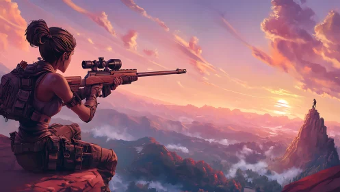 Sharpshooter's Moment at Golden Hour.