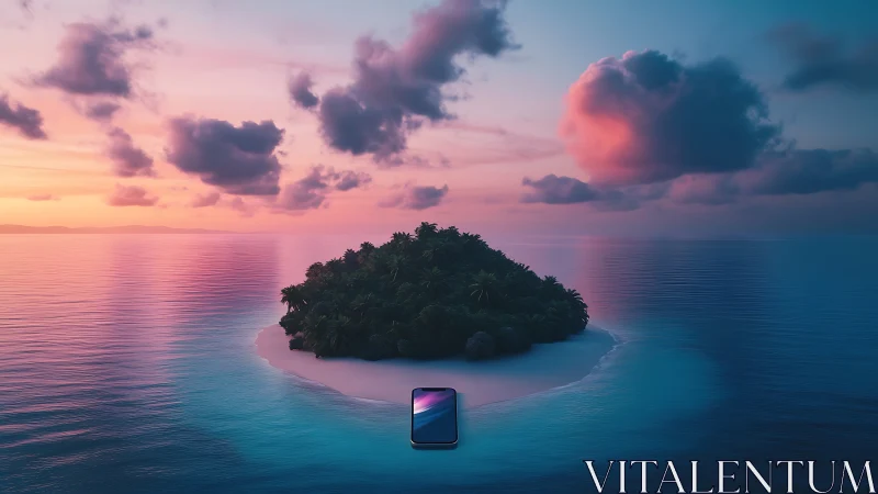 Solitary Island Sanctuary Glowing at Twilight.