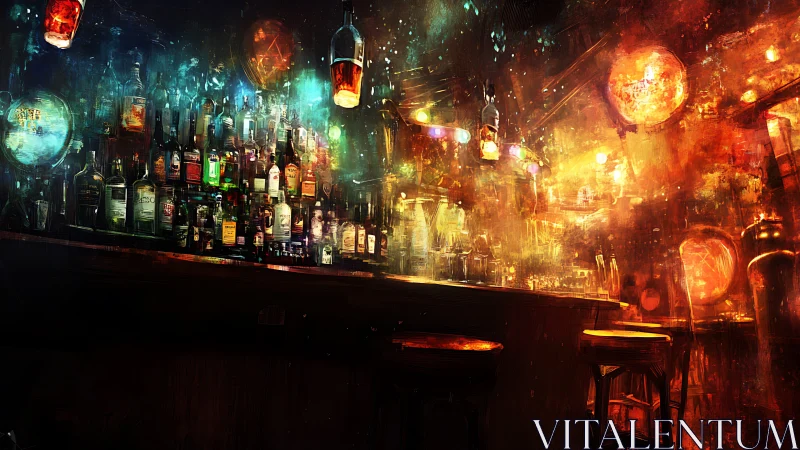 Dreamy neon bar glows with color, warmth, and late-night buzz.