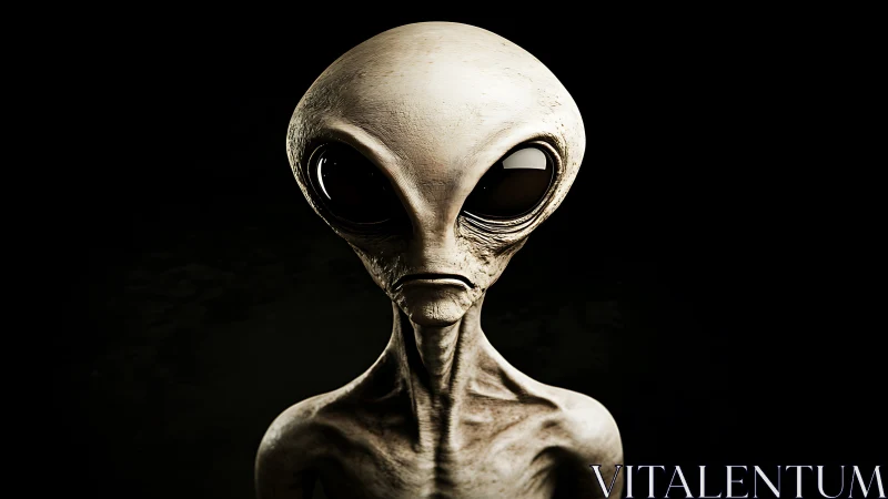 Alien portrait renders glossy-eyed extraterrestrial in chiaroscuro