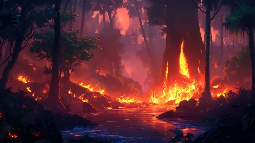 Inferno's Cathedral: Where Wildfire Devours Primordial Wilderness