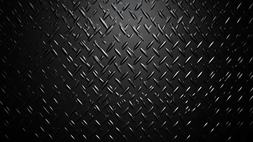 Dark metal diamond plate surface with angled light reflection.
