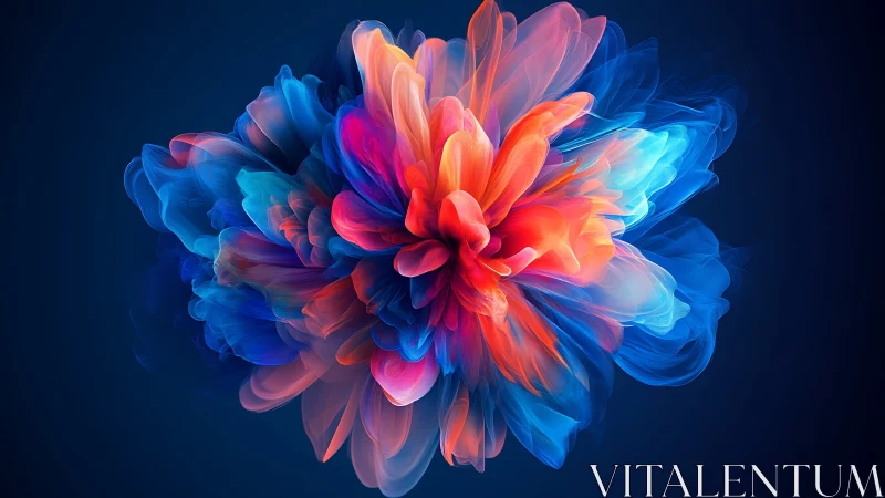 Colorstorm petals ignite like nebulae in velvet midnight