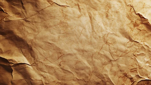 Weathered parchment texture with deep folds and warm tones.