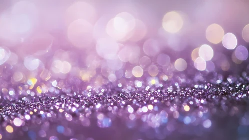 Lavender stardust horizon shimmering in dreamy bokeh light.