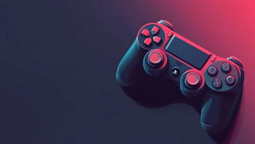 Neon-Bathed Controller Drifts Through Chromatic Twilight.