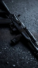 Tactical steel sprawls across grit in cinematic shadows