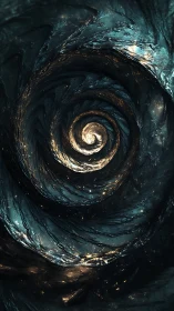 Fractal cosmic vortex with luminous spiral singularity core