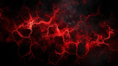 Red plasma energy veins on dark textured background.