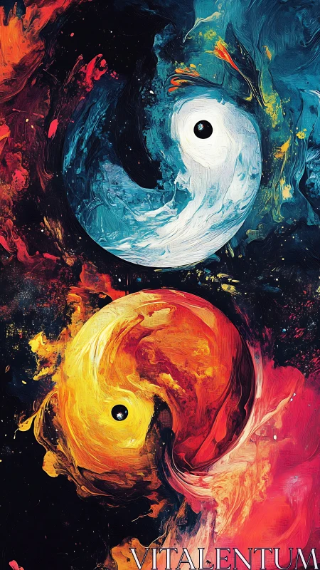 Dual elemental yin yang orbits in cosmic acrylic turbulence