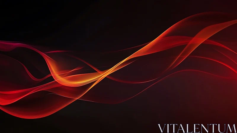 Crimson Ribbons Dance Through Darkness.