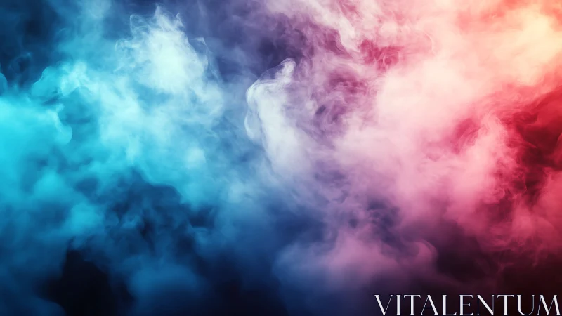 Colored vapor clouds occupy frame in controlled gradient field