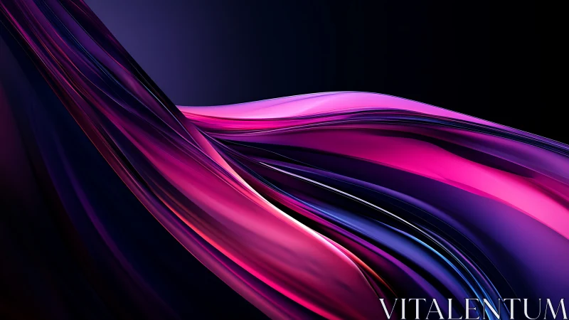 Abstract luminous ribbons in magenta and blue gradients.