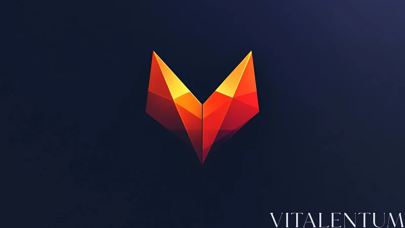 Prismatic fox-shard emblem glowing on deep midnight void.