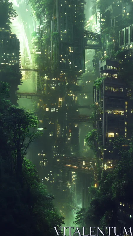 Vertical biophilic megastructure integrates dense jungle ecology