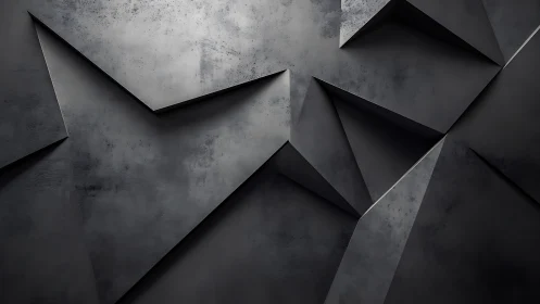 Sharp geometric shadows unfold across a moody dark wall