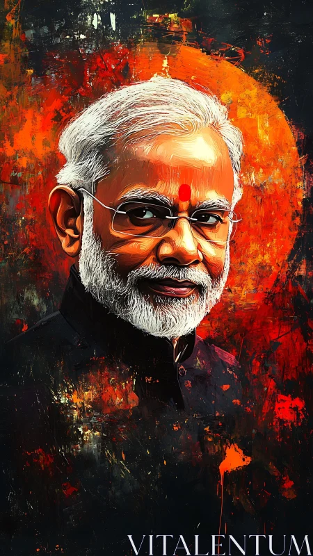 Chromatic portrait with infernal halo and spectral detailing.