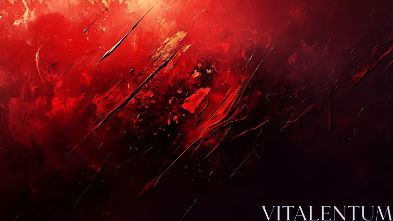 Crimson turbulence slashing through darkened voidscape.