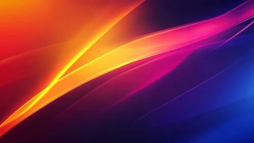 Vibrant diagonal light streaks on orange to blue gradient