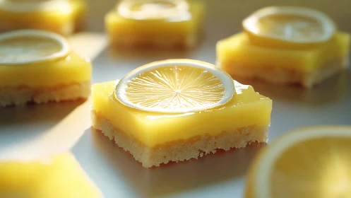 Lemon Bars with Candied Citrus Garnish.
