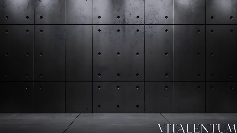 Dark concrete panel wall forms minimal industrial backdrop
