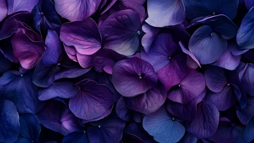 Purple and blue flower petals arranged in dense overlapping composition.