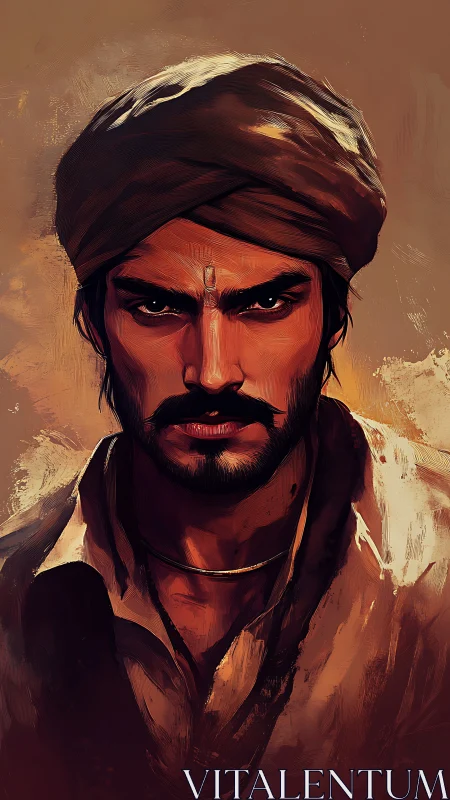 Smoldering desert sentinel with ember-bright resolve.