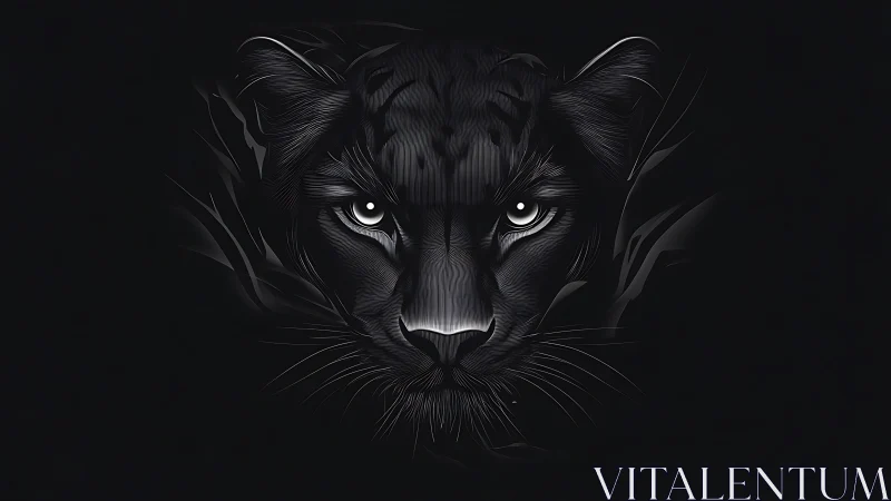 Monochromatic Digital Lioness Portrait with Hyperrealistic Tonal Rendering.