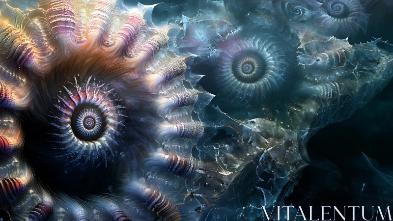 Cosmic Nautilus Whorl Singing Through Abyssal Starlight.