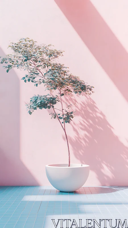 Pastel daydream tree basking in sculpted afternoon light.