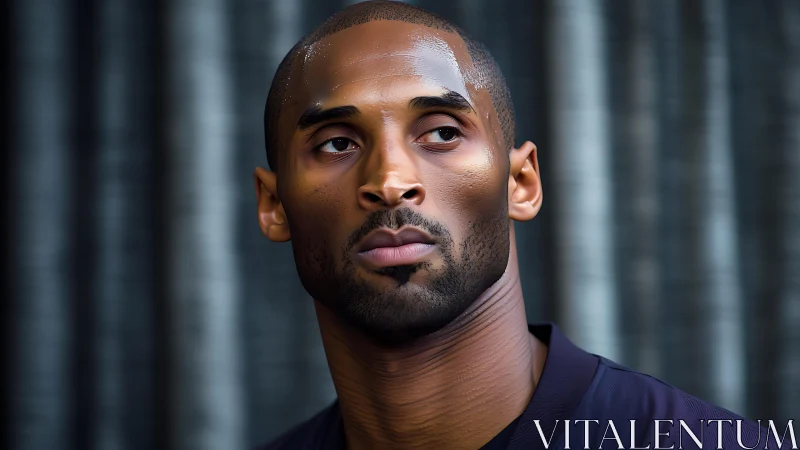 High-detail portrait of focused athlete under soft diffused lighting