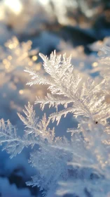 Glowing winter snowflakes catching the day’s first light.