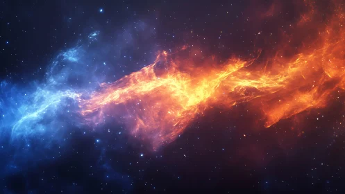 Bipolar nebular stream depicts opposing plasma currents in space