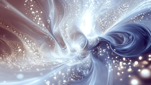 Luminescent fluid dynamics of abstract stellar vortex field.