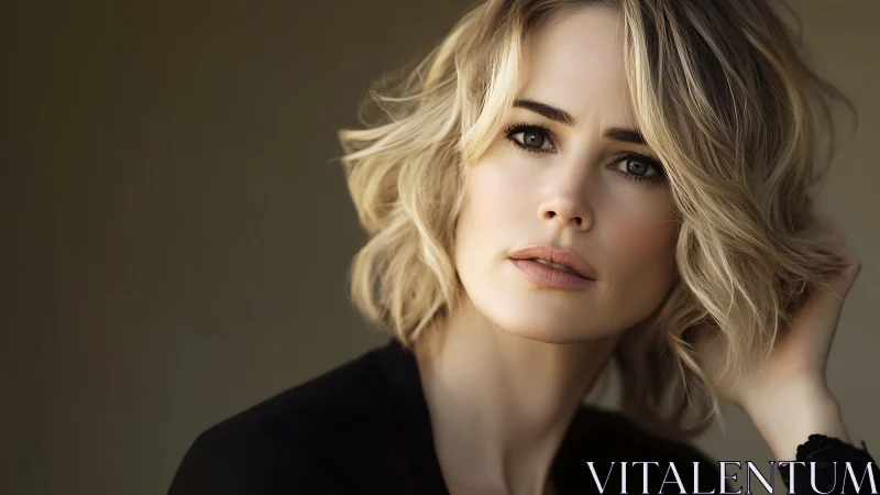 Cinematic close-up portrait with soft bokeh and warm tones.