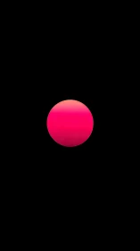 Minimalist neon gradient sphere on deep black field.