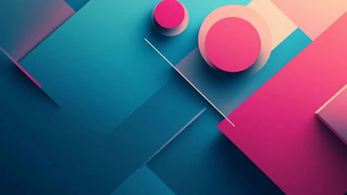 Geometric gradients form layered 3D abstract minimal composition