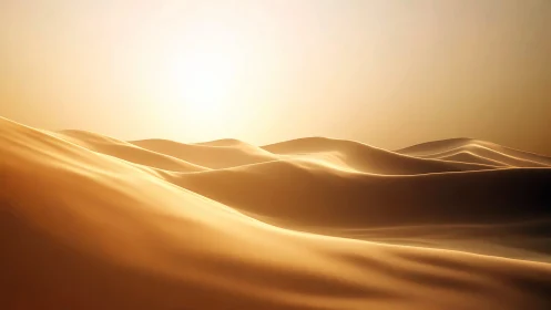 Sunlit dunes breathe in slow waves of molten afternoon