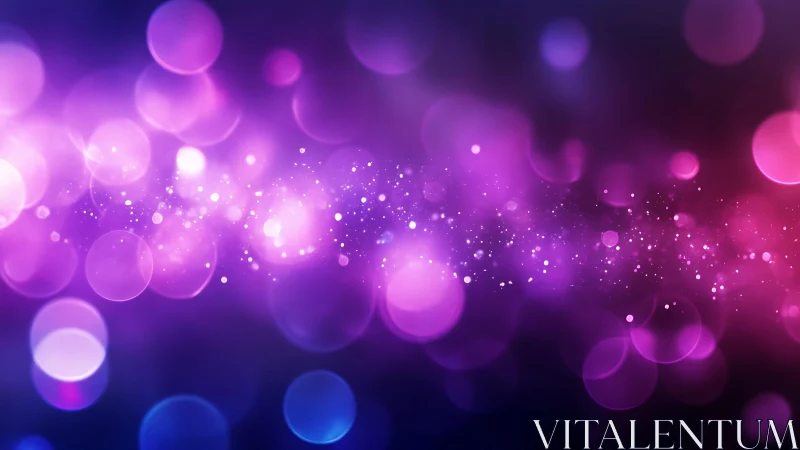 Vibrant purple and pink bokeh lights abstract digital background.