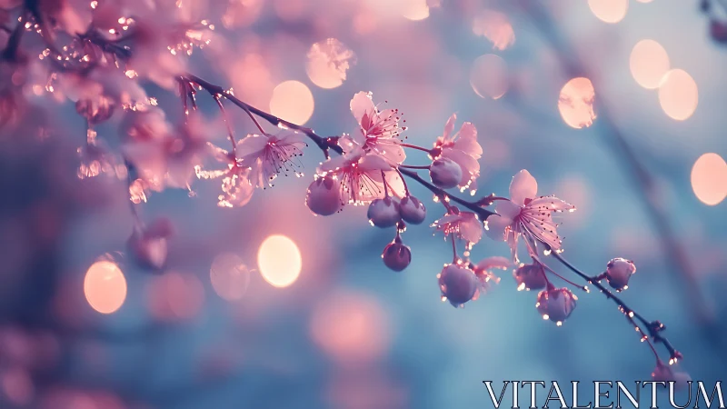 Frost-Kissed Blooms in Crystalline Twilight Magic.