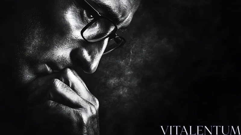 Quietly Reflective Portrait in Gentle Shadowed Light.