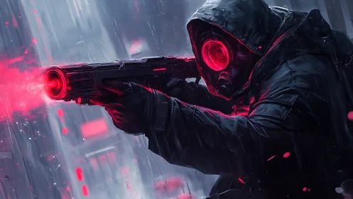 Rain-slashed alley ignites as neon sniper squeezes reality