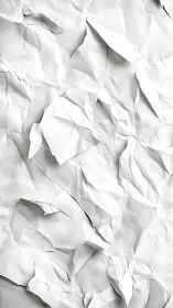 Gentle folds of crumpled white paper with cozy textures.