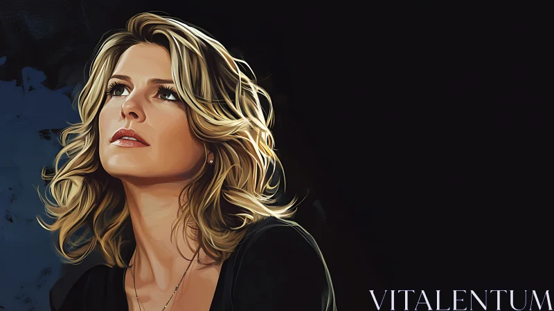 Digital portrait study with dramatic negative space emphasis.