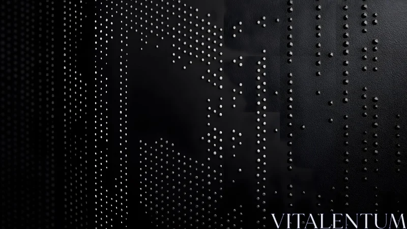 Abstract black wall with geometric dotted pattern in modern style.