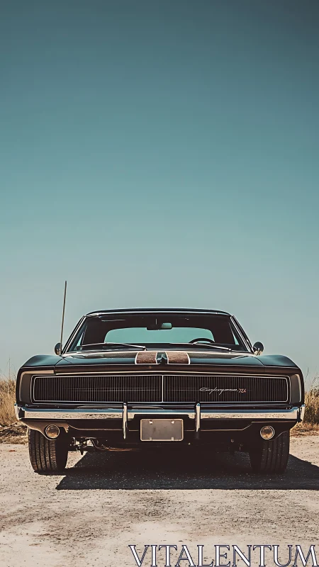 Front-on analysis of classic muscle car with low-angle axial symmetry