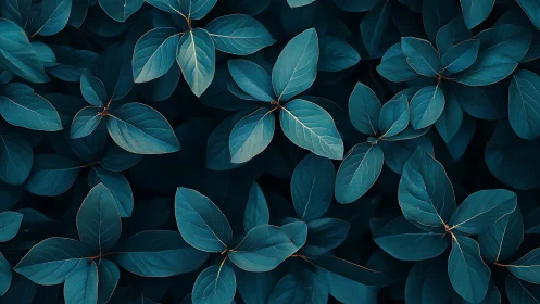 Overhead view records dense teal-toned foliage coverage