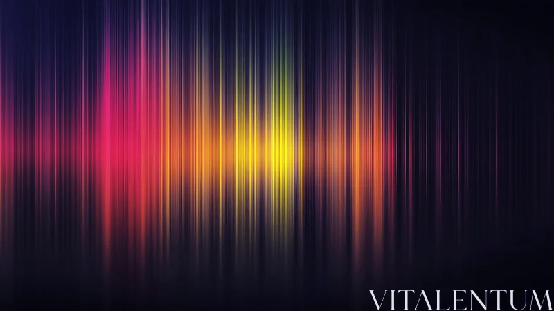 Colorful soundwave glow bathing the dark in gentle light.