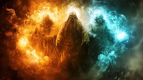Elemental wraiths command fire, light and frost in storm