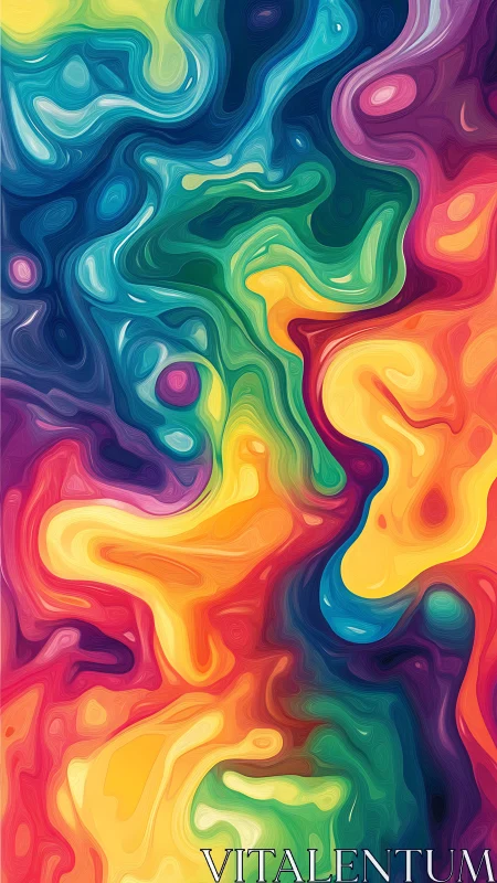 Chromatic fluid dynamics in layered digital pigment strata.